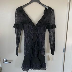 For love and lemon NWT black lace dress